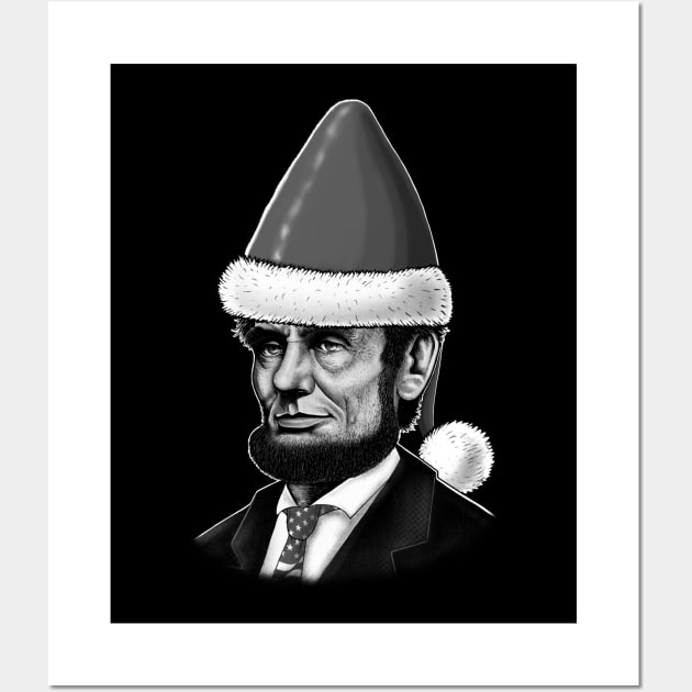 Abraham Lincoln merry Christmas Wall Art by Artardishop